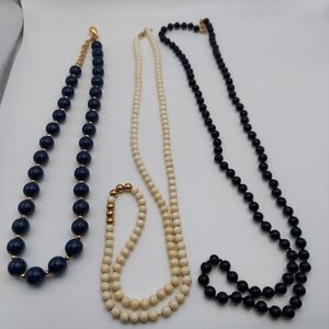 Vintage Monet Bead Necklaces with Monet tag & Monet clasp.